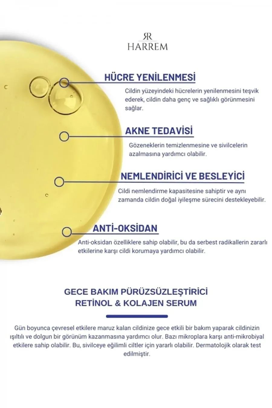 Reti-night Serum Yaşlanma Karşıtı Dolgunlaştırıcı Retinol & Kolajen Serum 30 ml