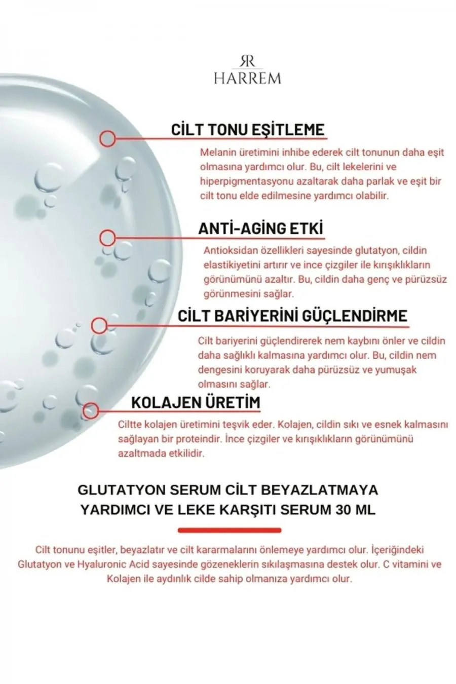 Glutatyon Serum Cilt Beyazlatmaya Yardımcı Ve Leke Karşıtı Serum