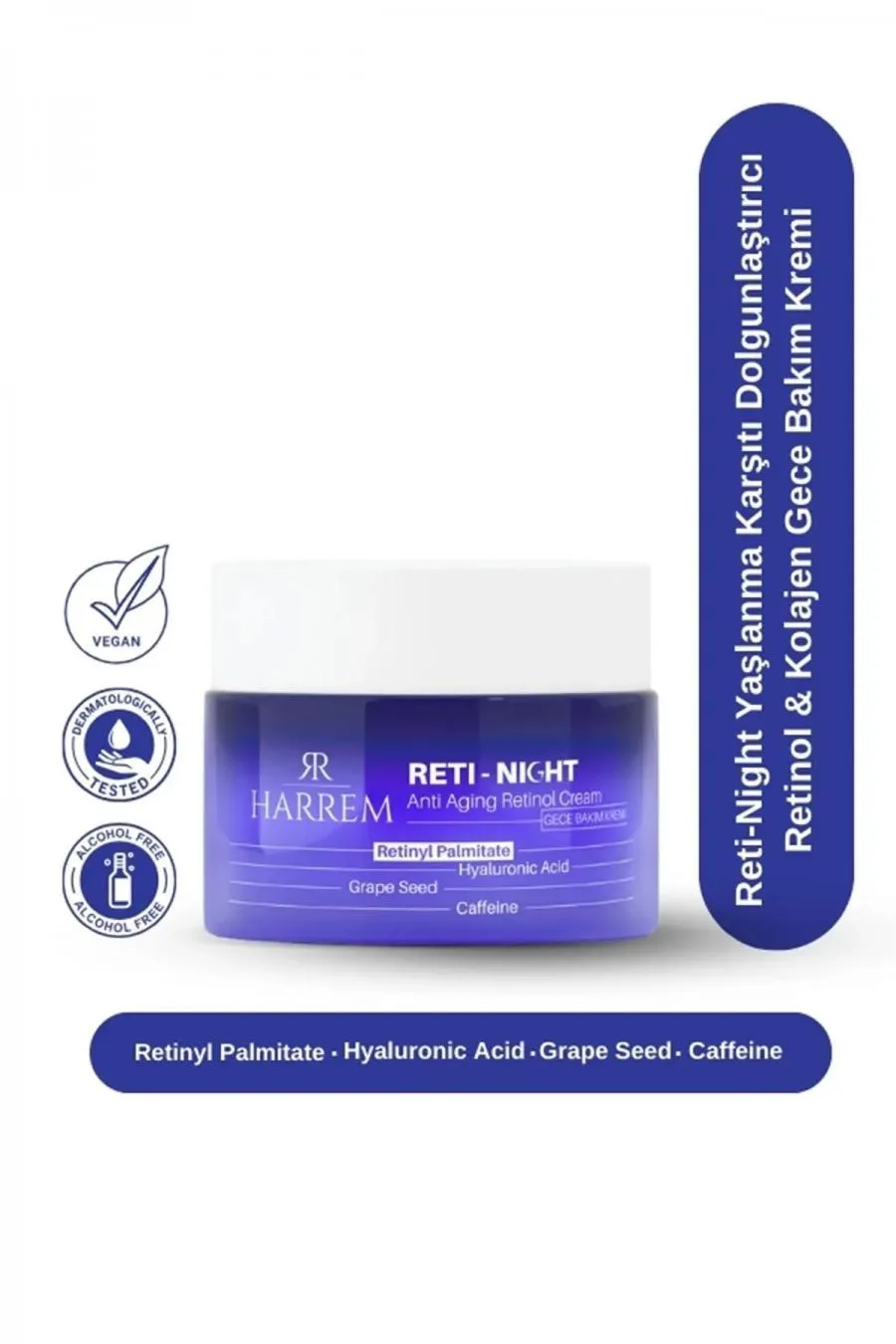 Reti-night Krem Yaşlanma Karşıtı Dolgunlaştırıcı Retinol & Kolajen Gece Bakım Kremi 50 ml