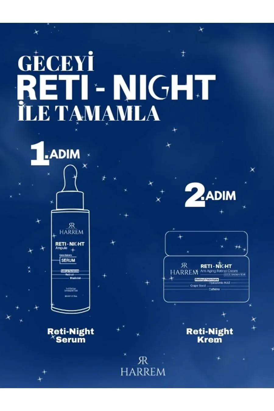 Reti-night Krem Yaşlanma Karşıtı Dolgunlaştırıcı Retinol & Kolajen Gece Bakım Kremi 50 ml