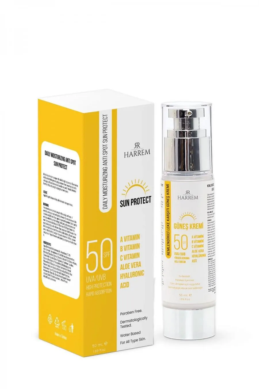 Nemlendirici Leke Karşıtı Spf50+ Güneş Kremi 50 Ml