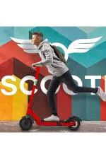 Kırmızı Katlanabilir Farlı Elektrikli Scooter - KIRMIZI