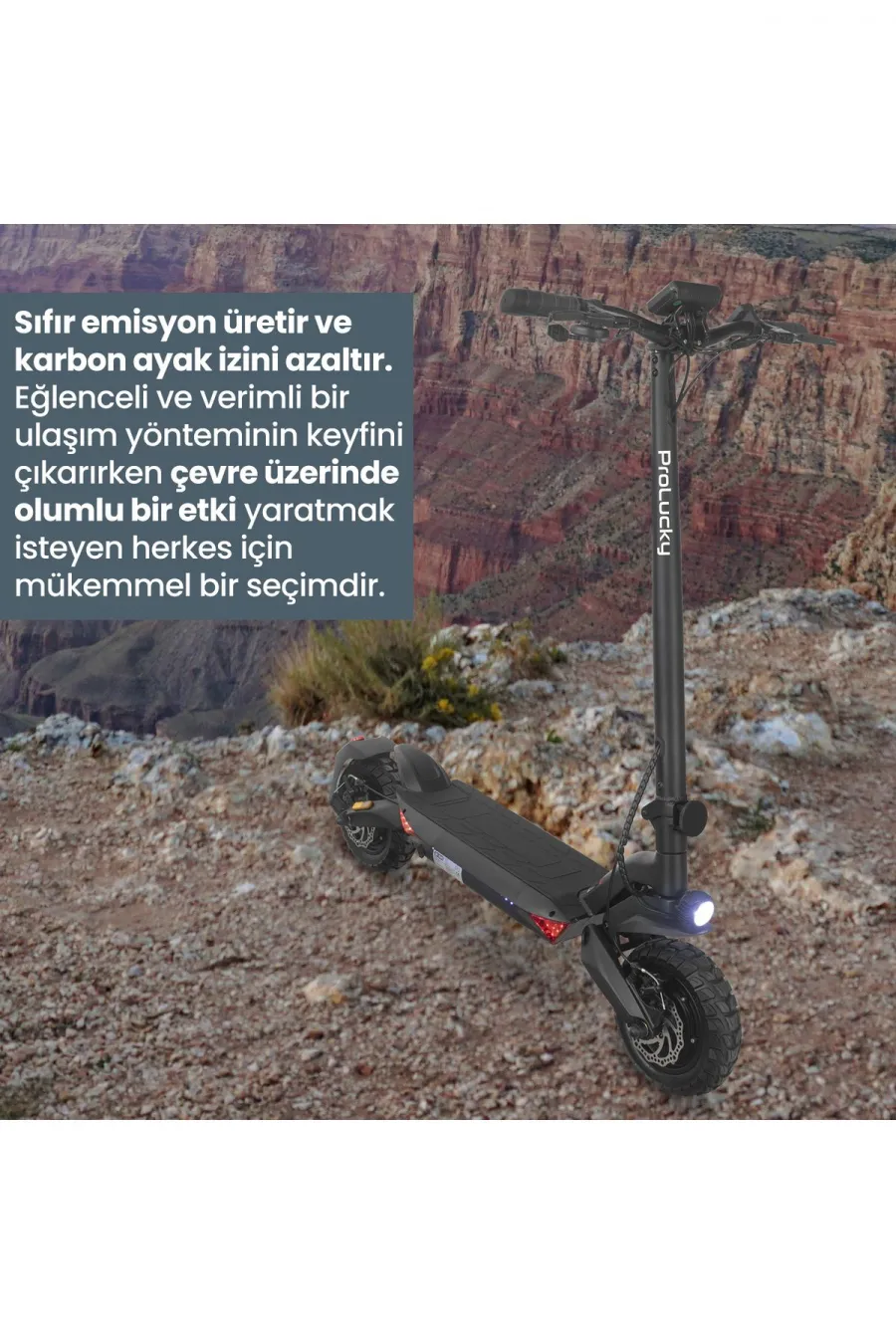 Safari 800W Çift Süspansiyonlu Elektrikli Scooter - siyah