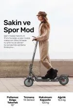 Pro-energy 500w Ön Arka Süspansiyon 10" Patlamaz Tekerlikli Elektrikli Scooter - Siyah