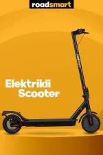 Garantili Katlanır Patlamaz Lastik Elektrikli Scooter - Siyah