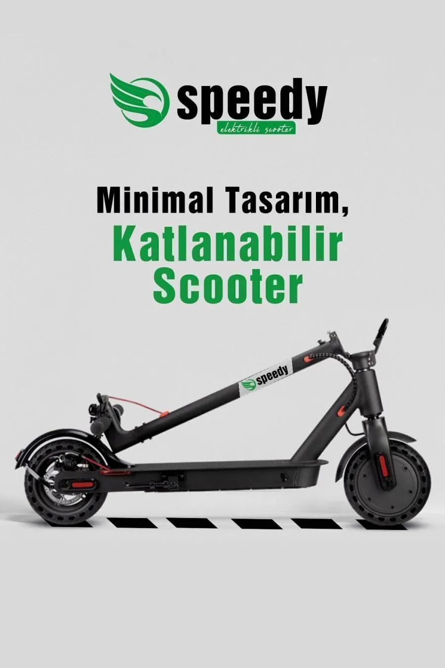 Garantili 350w Güçlü Motor Katlanabilir Elektrikli Scooter - siyah