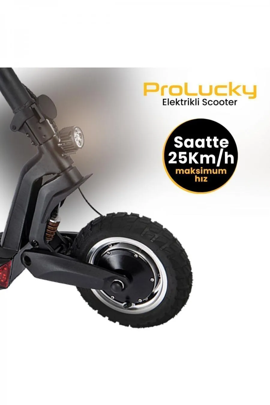 Off Road Çift Motorlu Ve Çift Süspansiyonlu Elektrikli Scooter - Siyah