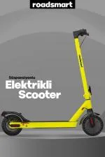 Amortisörlü Garantili Katlanır Patlamaz Lastik Elektrikli Scooter - Sarı