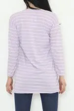 Çizgili Tunik Lila - 11313.1567.