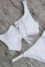 Çıtçıtlı Bikini Takım Beyaz - 10057.1834.