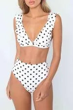 Puantiyeli Bikini Takım Beyaz - 10060.1834.