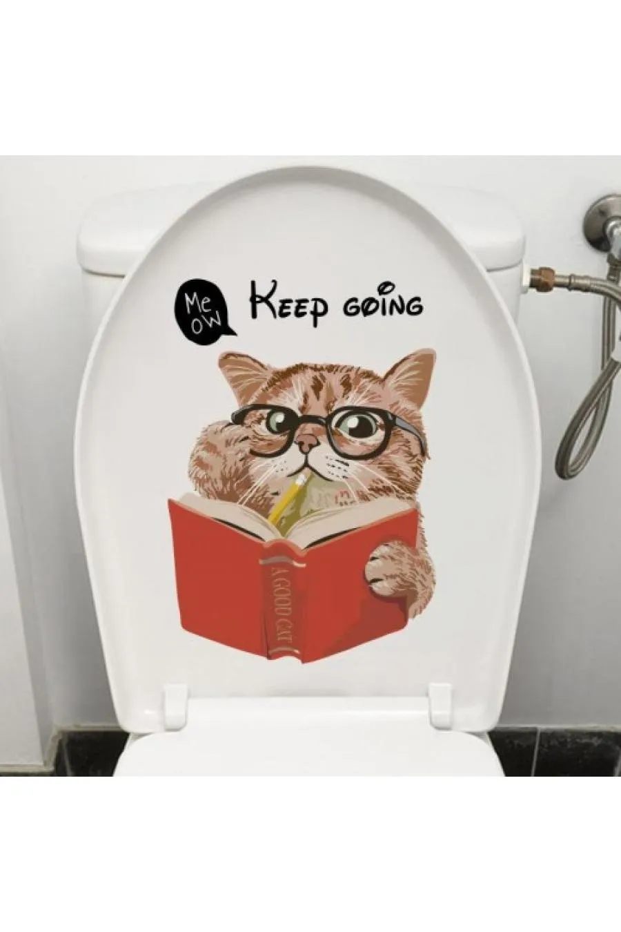 Decohandy Klozet Etiketi Keep Going Kedi