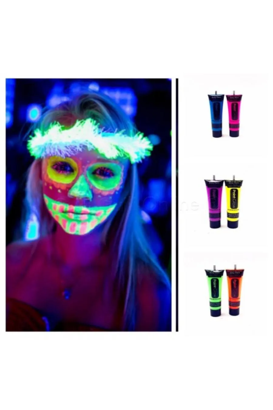 Glow Stick Boya Fosforlu Krem Boya 12 Adet