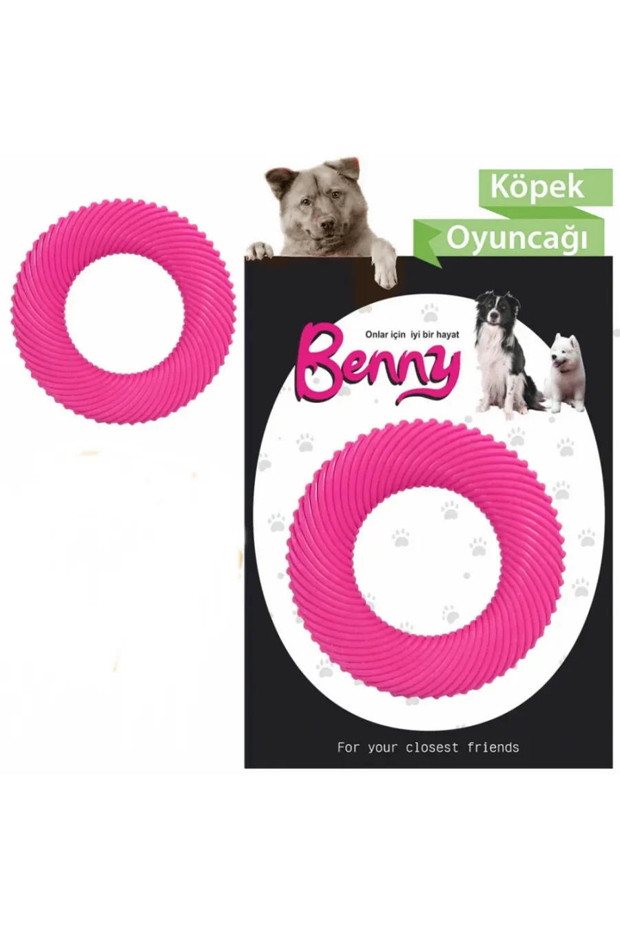 Köpek Oyuncağı Yuvarlak 9,5 cm Pembe