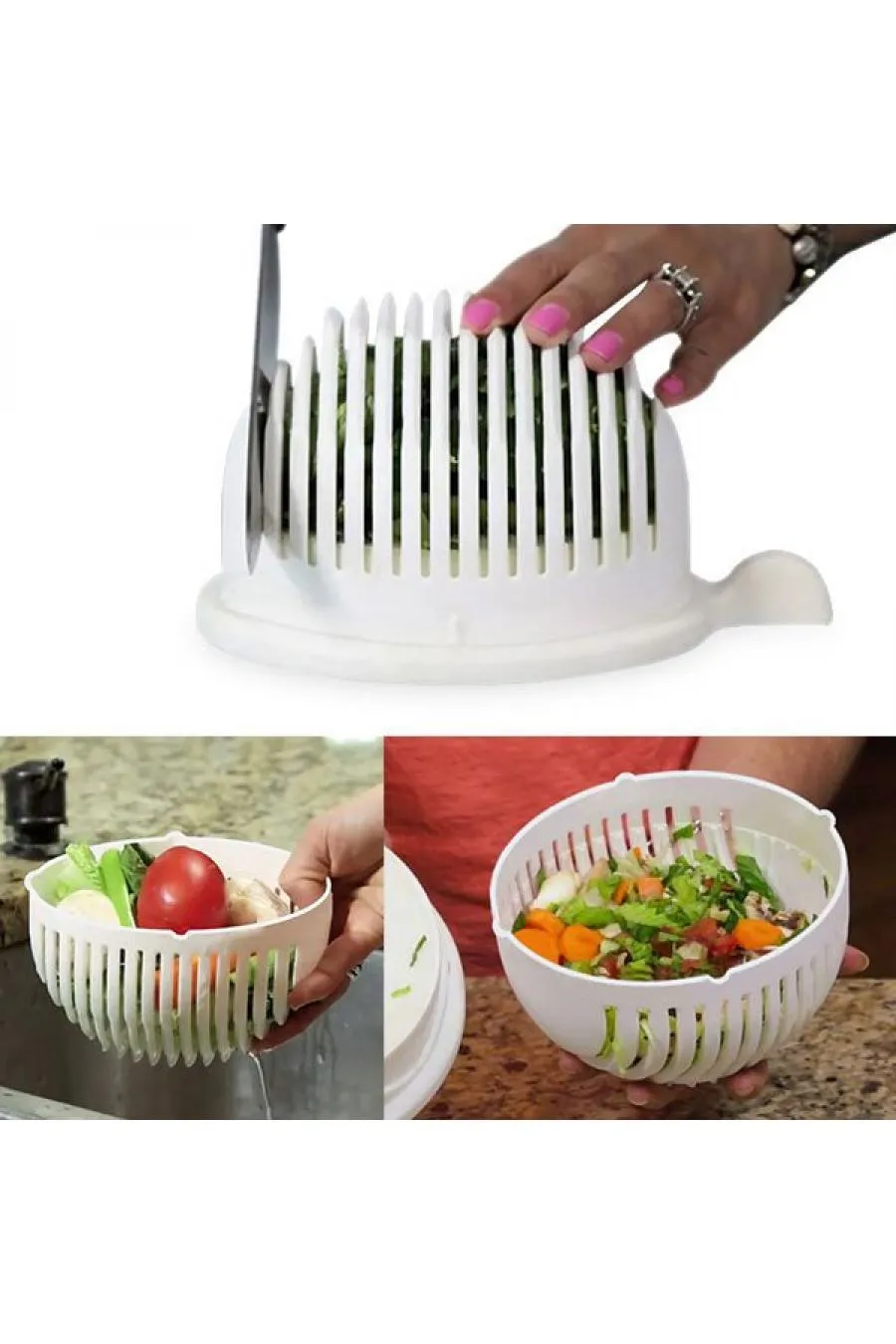 Salata Yapma Seti Pratik - Salad Cutter Bowl