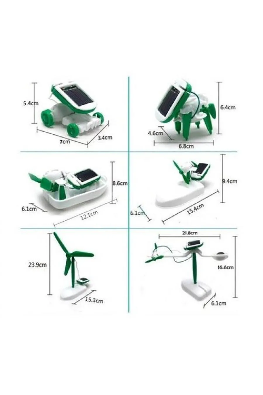 Güneş Enerjili Robot Oluşturma Seti Solar Kit (6 in 1)