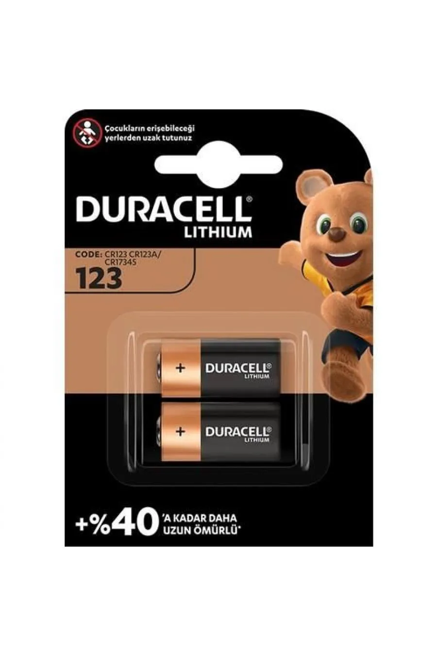 Duracell 123A 3 Volt Lityum Pil 2 Adet