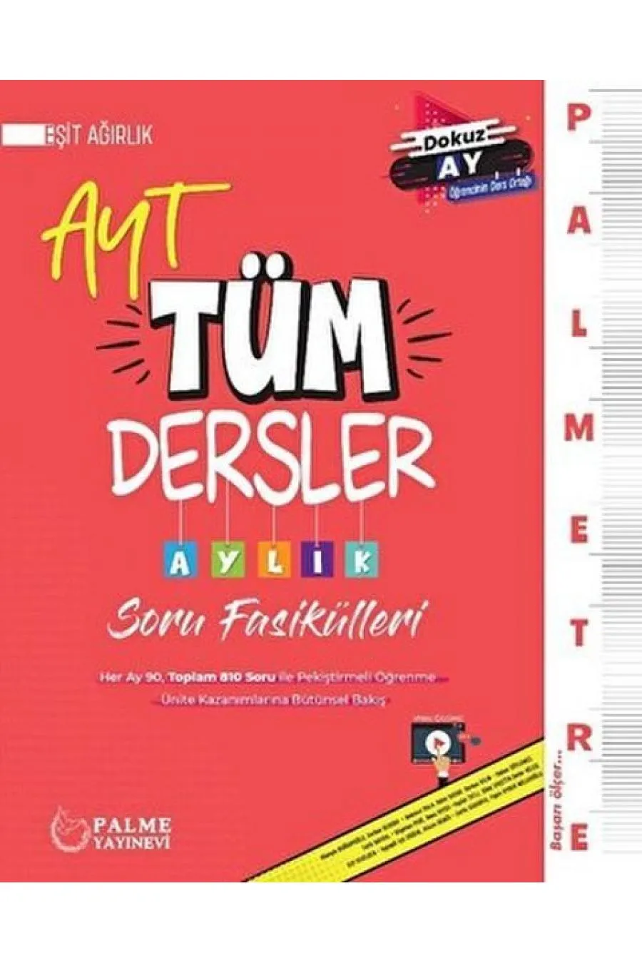 Palmetre AYT Eşit Ağırlık Tüm Dersler Aylık Çalışma Fasikülleri  (4022)