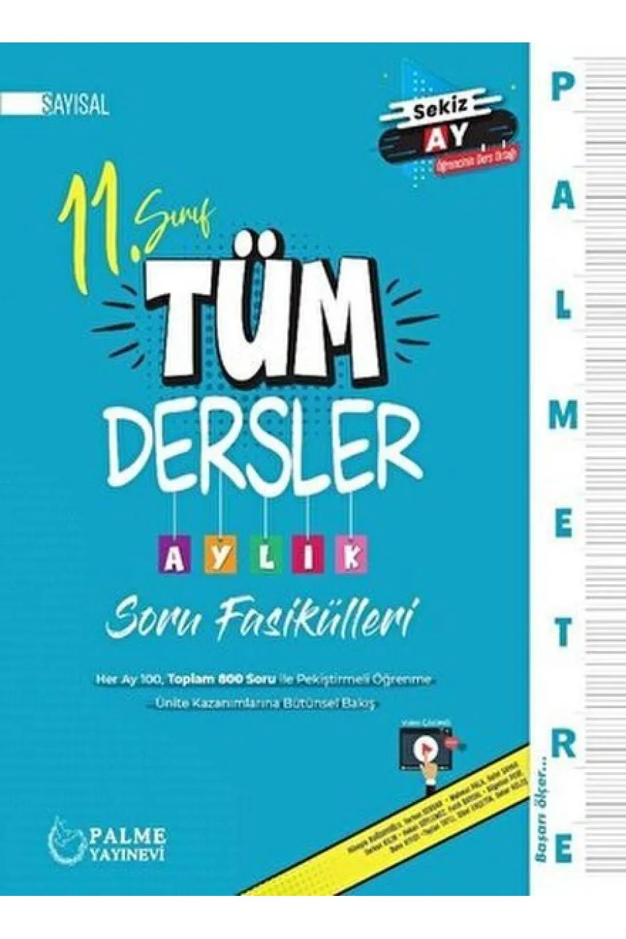 Palmetre 11. Sınıf Sayısal Tüm Dersler Aylık Çalışma Fasikülleri  (4022)