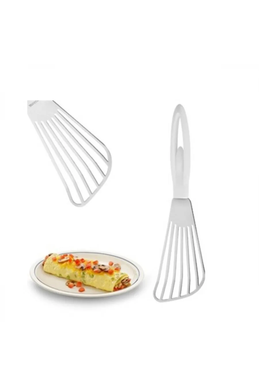 Omlet Krep Spatulası Balerin Saplı Metal Krep Omlet Çevirici