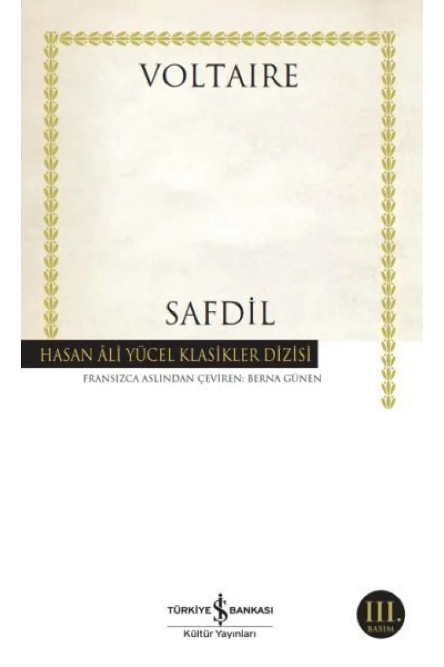 Safdil - Hasan Ali Yücel Klasikleri Kitap (4022)