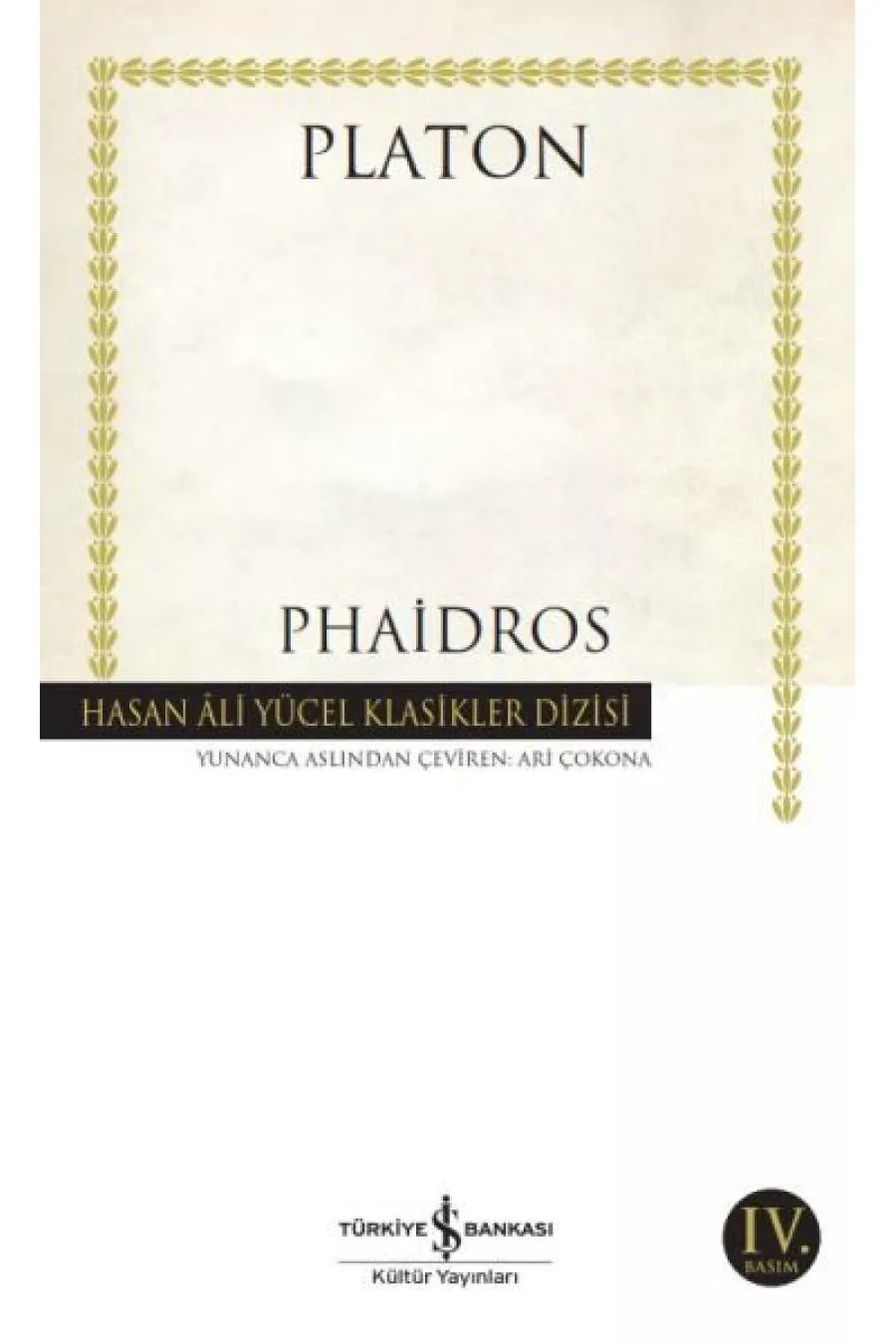 Phaidros - Hasan Ali Yücel Klasikleri Kitap (4022)