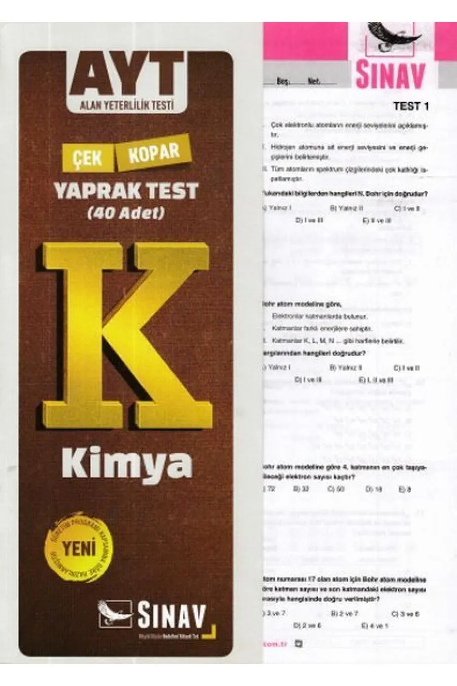 Sınav AYT Kimya Yaprak Test (Yeni)  (4022)