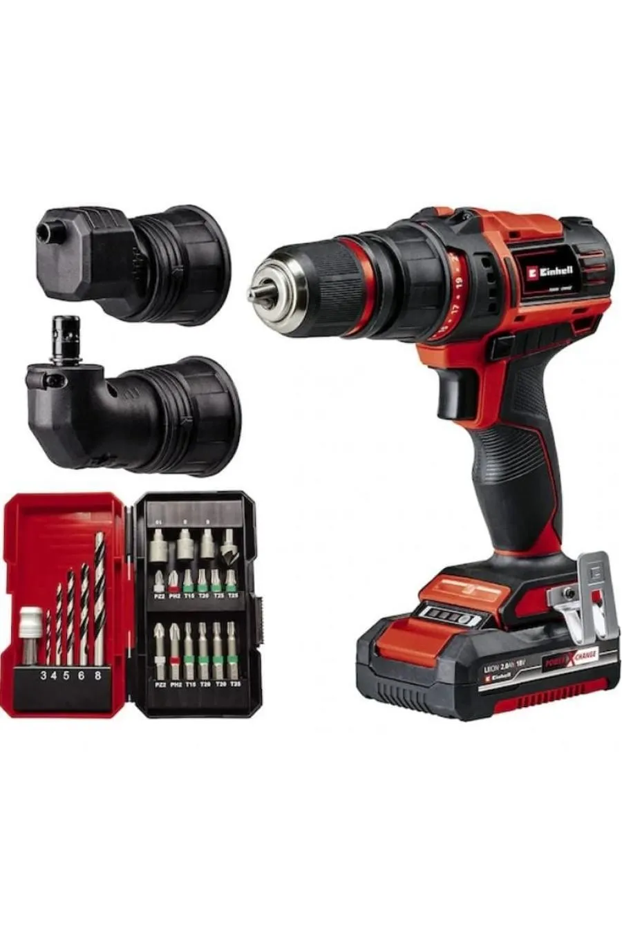 Einhell TE-CD 18/45 3X Lİ-i +22 (1x2,0 Ah) Akülü Vidalama Set