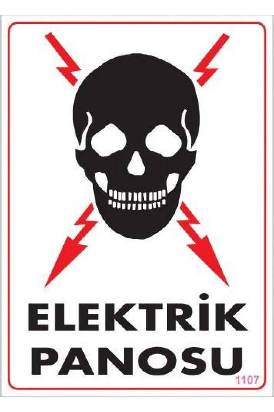 Elektrik Panosu Uyarı Levhası 25x35 KOD:1107