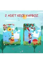 Elmacı Ayı 3+ Keçe Yapboz - 3 Yaş Puzzle