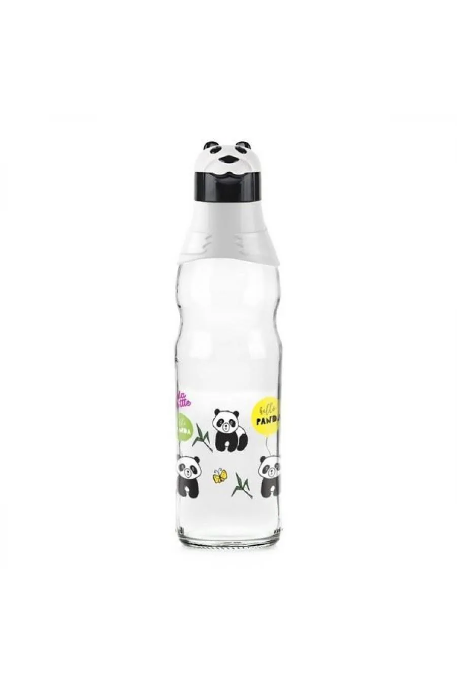 Sevimli Panda Tasarımlı Cam Suluk  Sızdırmaz 1000 ML