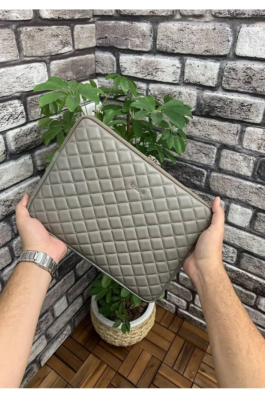 Vizon Capitone Clutch Çanta