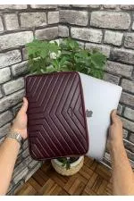 Bordo Üçgen Desen  Clutch Çanta