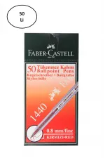 Faber Castell FC 1440 Tükenmez Kalem 0.8 Mm 50'li Kırmızı