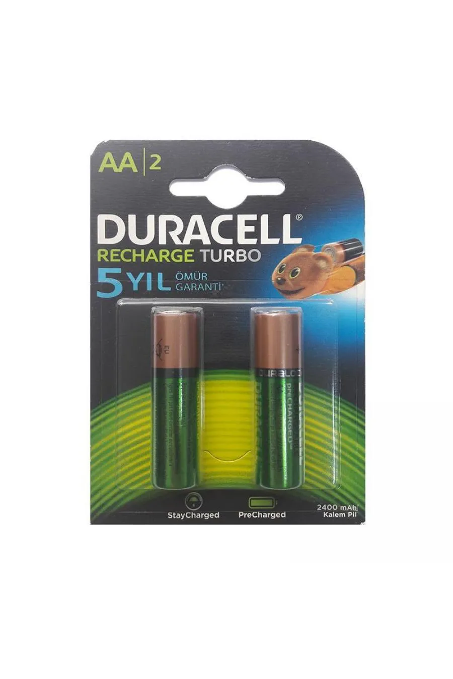 Duracell Şarj Edilebilir Kalem Pil 2Lİ AA 2500 mAh