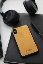 Antik Deri Sarı iPhone XS Max Telefon Kılıfı