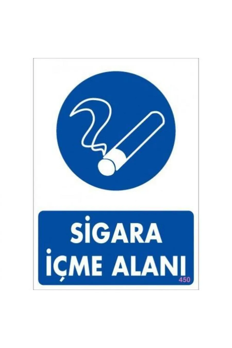 Sigara İçme Alanı Uyarı Levhassı 25x35 KOD: 450