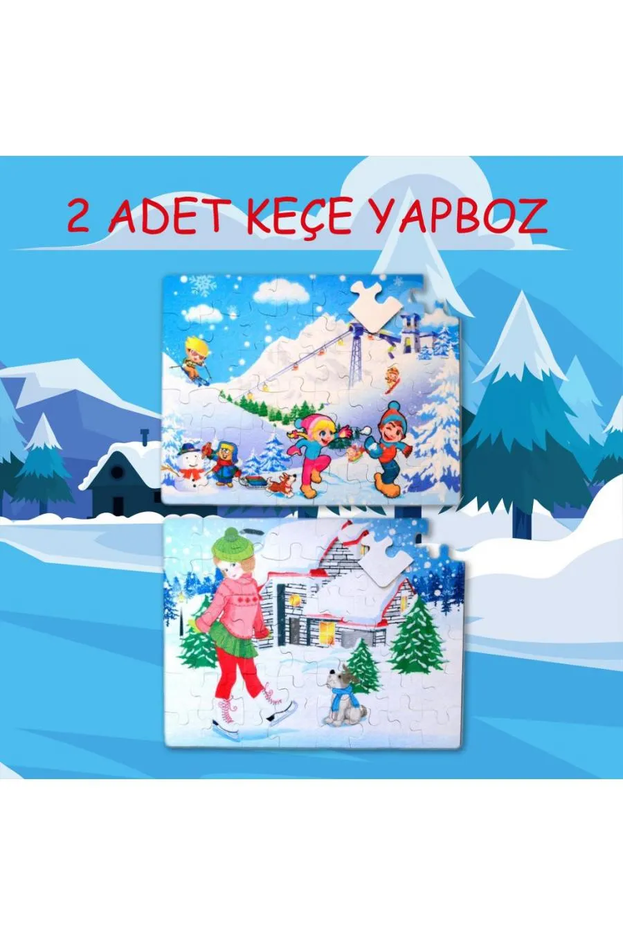 Kış 5+ Keçe Yapboz - 5 Yaş Puzzle