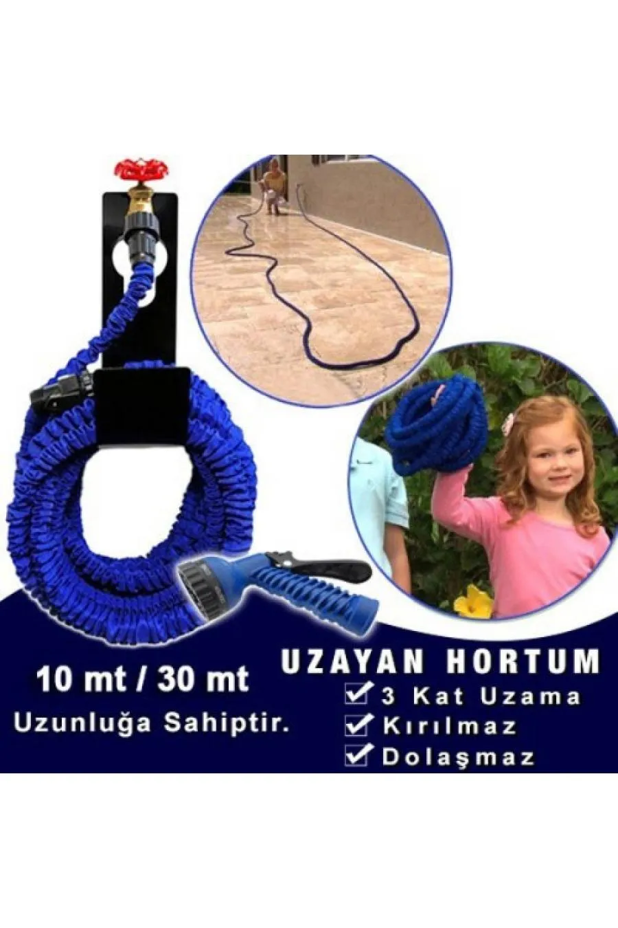 Tabancalı Uzayan Hortum 30 Metre