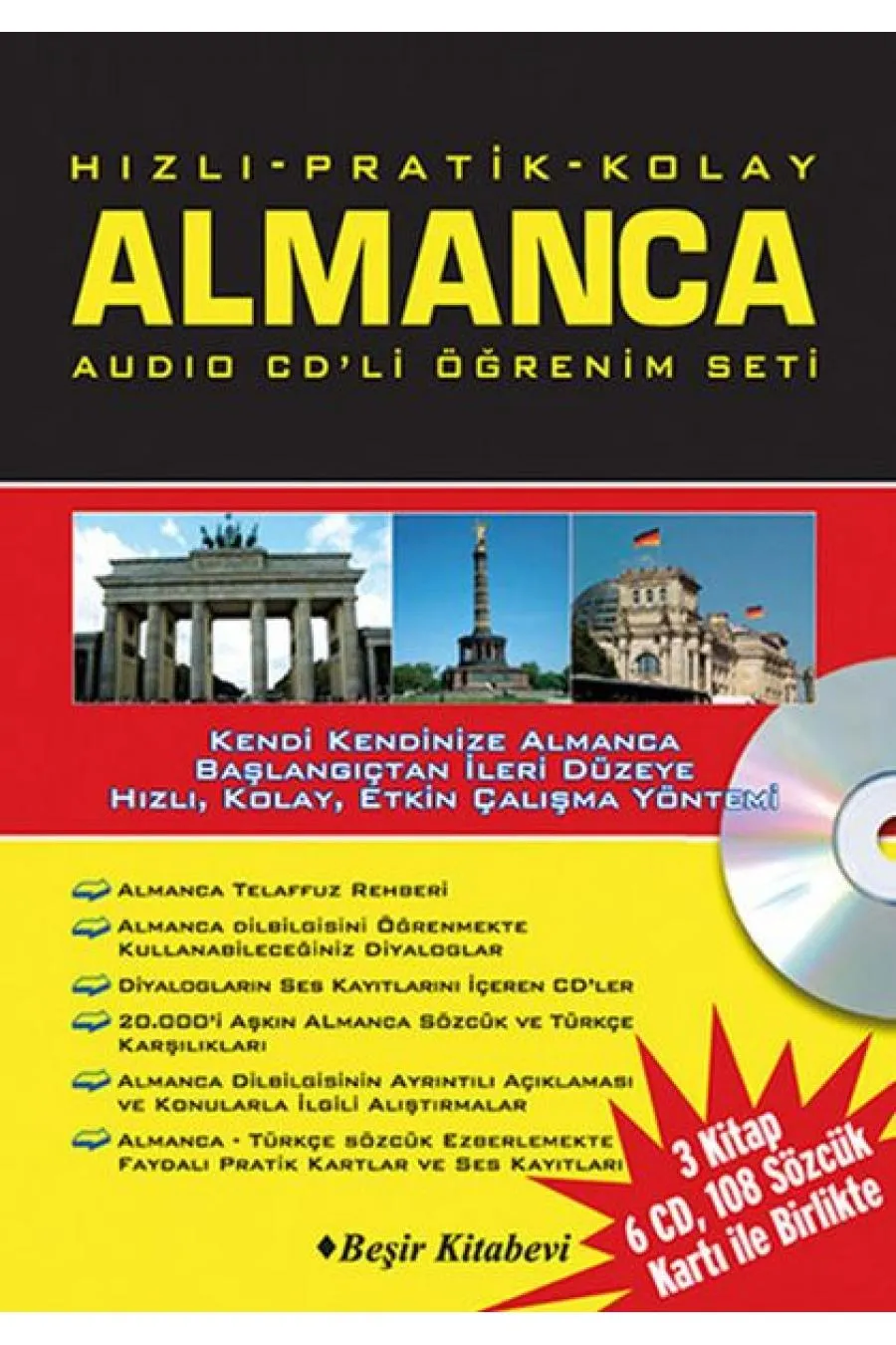 Hızlı Pratik Kolay Almanca Audio CDli Öğrenim Set  (4022)