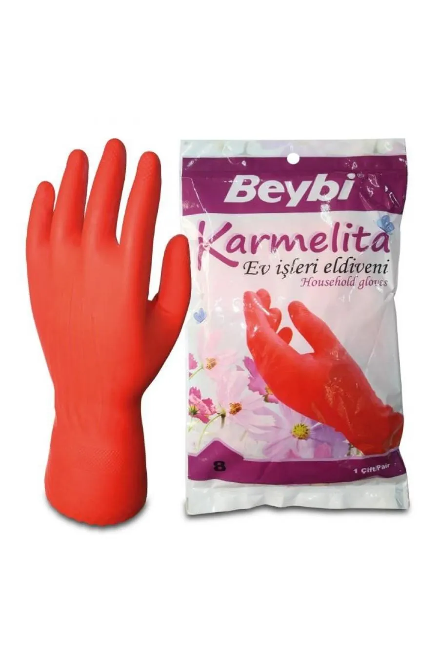 Beybi Karmelita Bulaşık Eldiveni No:7,5