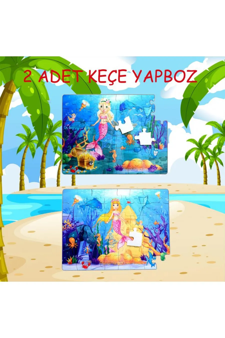 Deniz Kızı 5+ Keçe Yapboz - 5 Yaş Puzzle