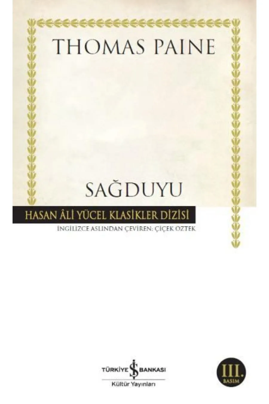 Sağduyu - Hasan Ali Yücel Klasikleri Kitap (4022)