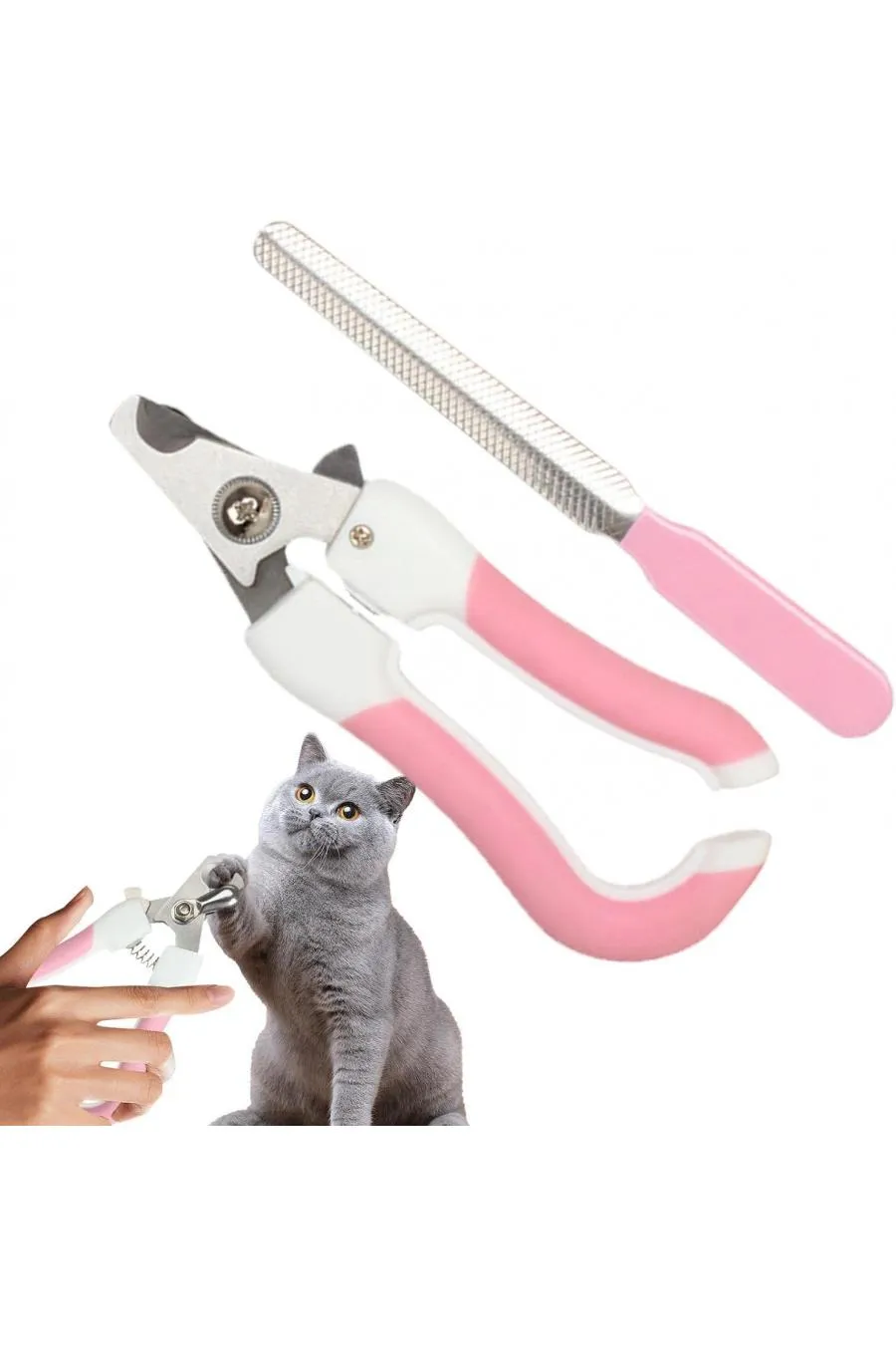 Törpülü Kedi Köpek Tırnak Makası 5,5*14,5 cm Pembe