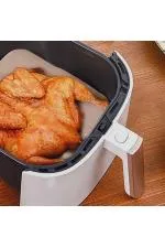 100 LÜ Deliksiz Düz Kare Air Fryer Pişirme Kağıdı Tek Kullanımlık Hava -Yağ Geçirmez Yapışmaz Kağıt