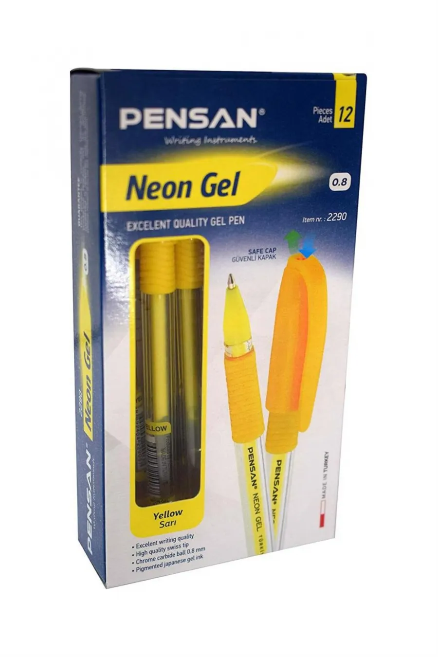 Neon Jel Kalem Sarı 1 Mm 12 Li