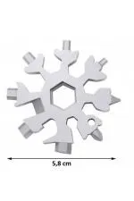 Çok Amaçlı Kar Tanesi Açacak Tornavida Anahtarlık Alyan