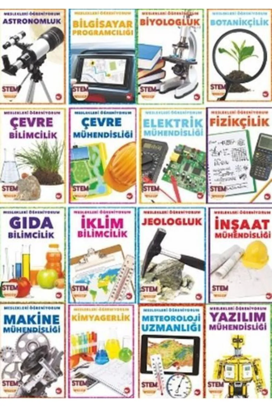 Meslekleri Öğreniyorum Set - 16 Kitap  (4022)