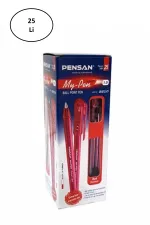 PE02210TKKI My-Pen Tükenmez Kalem, Kırmızı, 25'li