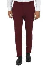 Desensiz Slim Fit Bordo Erkek Pantolon - Wessi